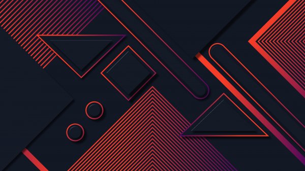 Geometric-shapes-with-red-orange-gradient-lines-kk