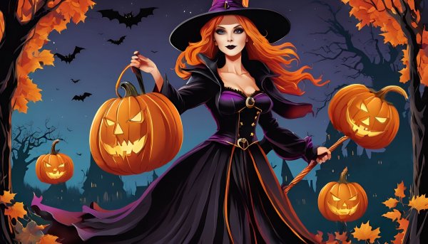 Хэллоуин,ведьма,вектор.01