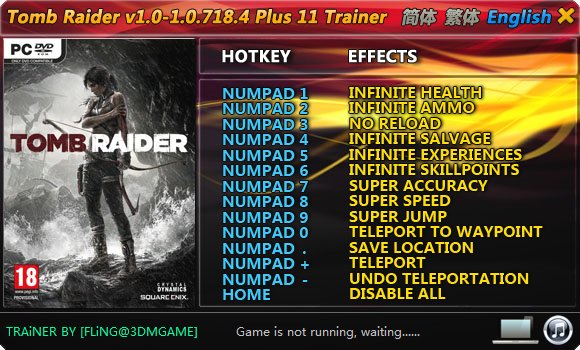 Tomb Raider 2013 Plus Trainer