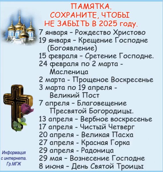 Праздники 2025