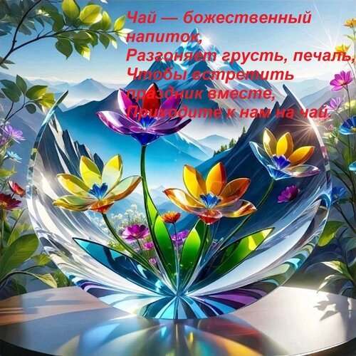 Открытка чай божественный напиток разгоняет