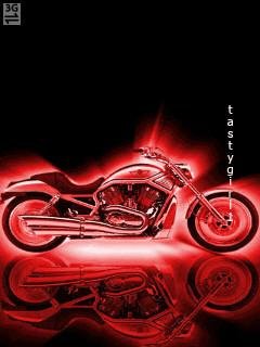 Red moto harley
