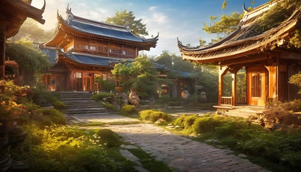 Фэнтези,пейзаж,в азиатском стиле,китай,архитектура28