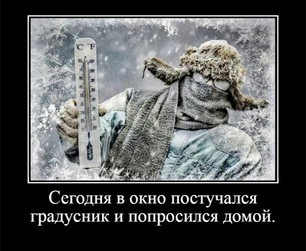 Сегодня в окно постучался градусник и попросился домой