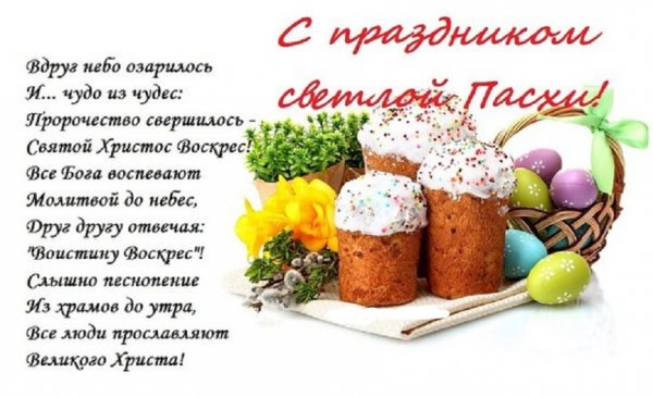 С праздником светлой Пасхи