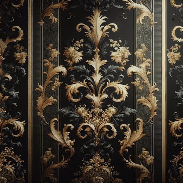 Абстракция,узор,фон,черный,золото,3d.06