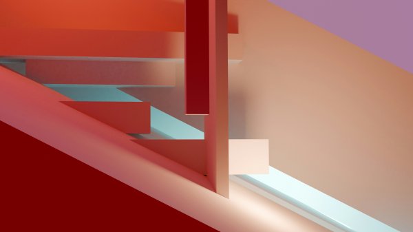 Red-geometry-abstract-modern-design-light