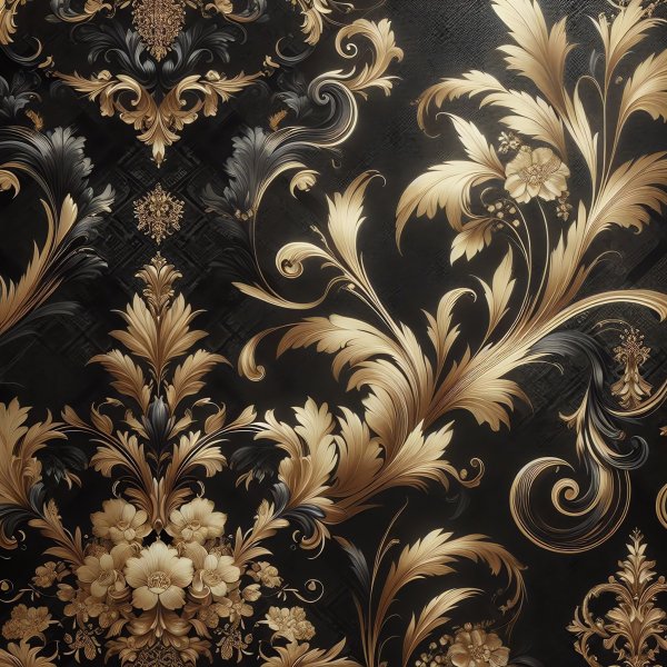 Абстракция,узор,фон,черный,золото,3d.03