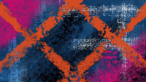 Orange-blue-geometry-texture-pattern