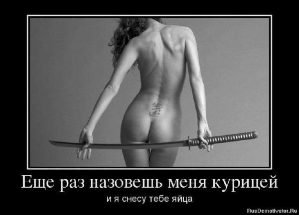 Ещё раз назовёшь меня курицей и я снесу тебе яйца