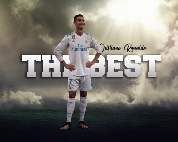 Popular Portuguese footballer Cristiano Ronaldo on the b