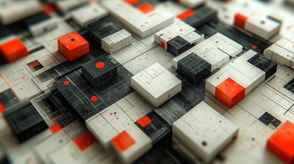 Orange-black-geometry-cubes-technology-modern
