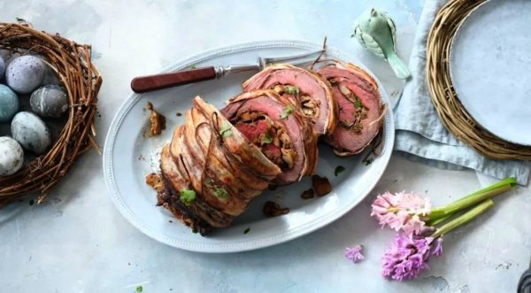 Рулет из говядины - с белыми грибами