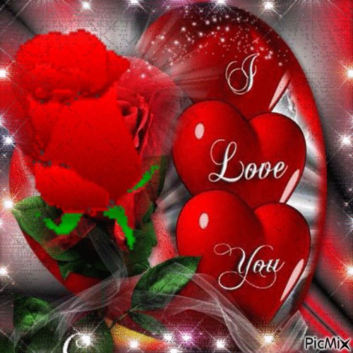 Blossoming Rose I Love You Gif
