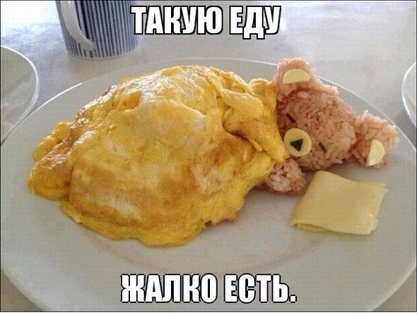 Рисовый мишка под омлетным пледом