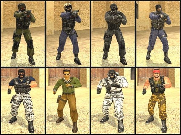 CS 16 CT and T Pack Skins for CSS