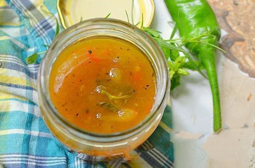 Соус из желтой алычи и сладкого перца на зиму