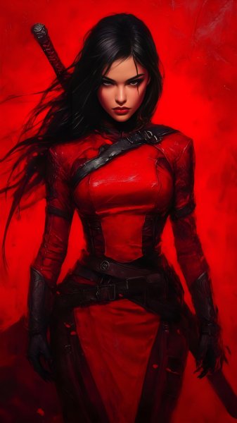 Red-woman-art-katana-240225