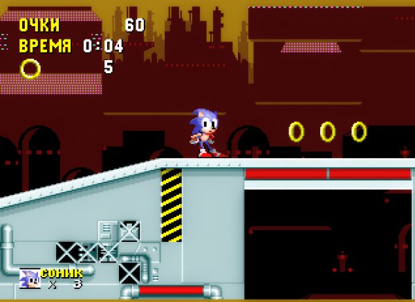 Sonic The Hedgehog 1 (rus) (T-new) pause , A or B