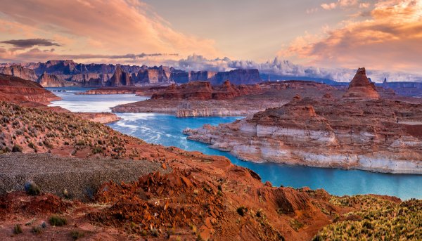 Scenery Parks USA Mountains Lake Glen Canyon Chelly
