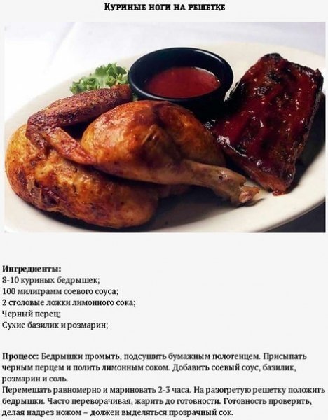 Куриные ножки на решетке