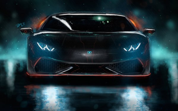 Lamborghini-huracan-art-2017-cars-tuning-supercars-black-hur