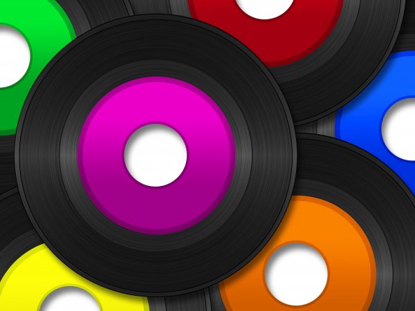 Vinyl-black-pink-music-retro