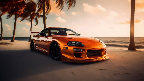 Toyota-supra-mk4-ai-art-tropical-beach-j