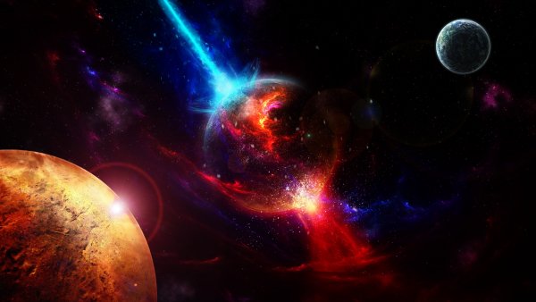 planety vzryv zvezdy kosmos