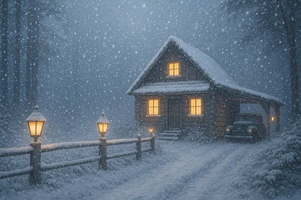 Ii-art-neiroset-zima-sneg-priroda-dom-izgorod-fonari-avtomob