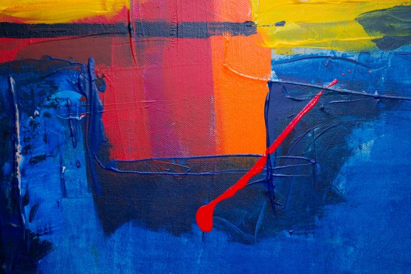 Blue-red-yellow-brushstrokes-vibrant-texture