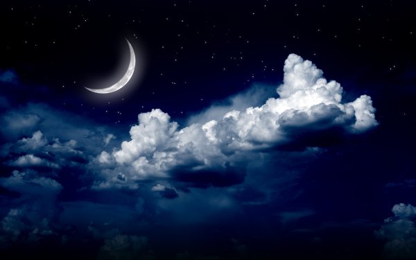 nature, landscape, moon, night