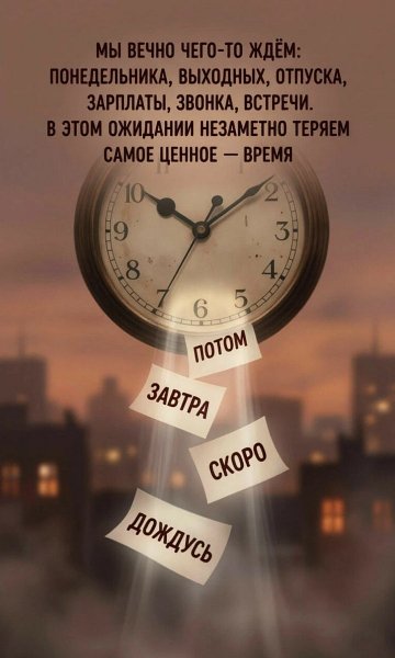 В ожидании теряем время