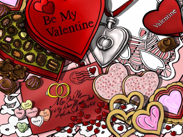 День Валентина обои ПК