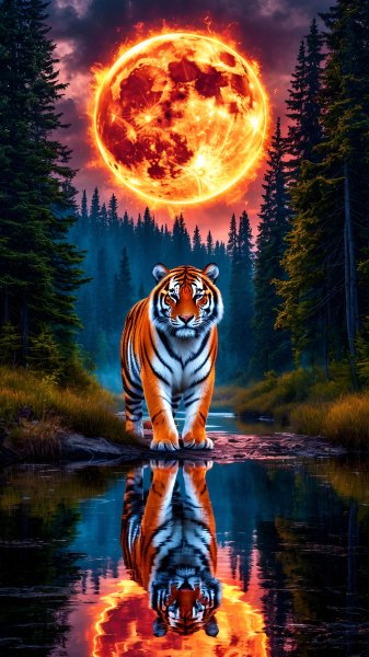 Nature-fire-planet-and-tiger-140825