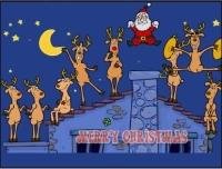 ФЛЭШ НОВОГОДНИЙ ПРИКОЛ ОЛЕНИ ТАНЦУЮТ