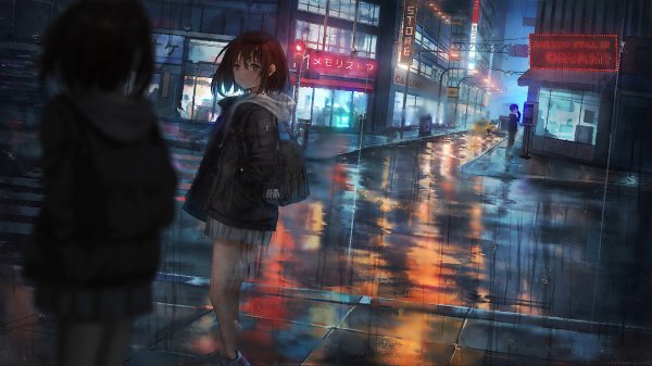 Anime-girl-raining-reflection-4k-wallpaper