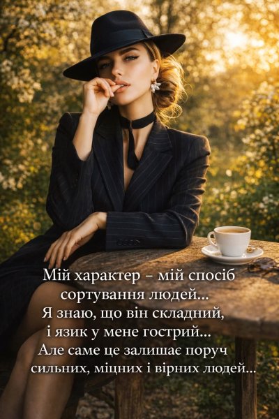 Мій характер - не для всіх!!!