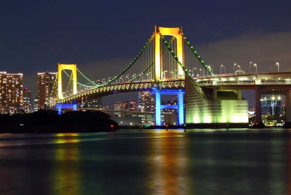 Rainbow Bridge (Tokyo) at night 6