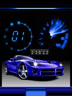 Blue car speed спидометр