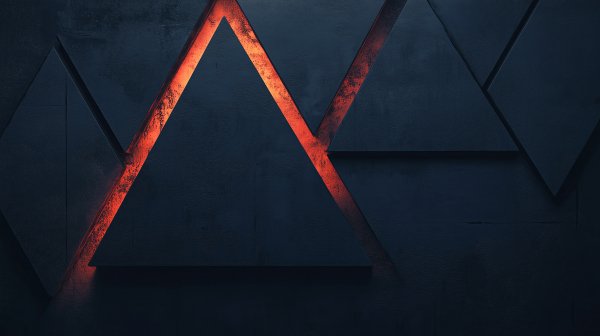 Triangle-orange-dark-geometry-light
