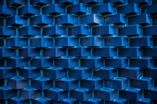 Blue-bricks-texture-wall-geometry-pattern-depth