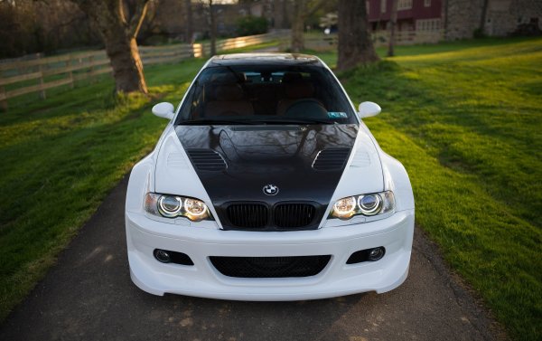 bmw-m3-e46-white-black-face-front-sight