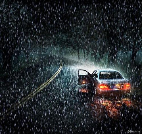 Дождь с грозой