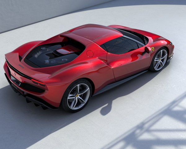 Auto Ferrari 2022 Ferrari 296 GTB car top view 157783 10