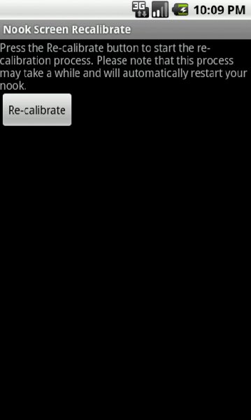 nook screen recalibrate