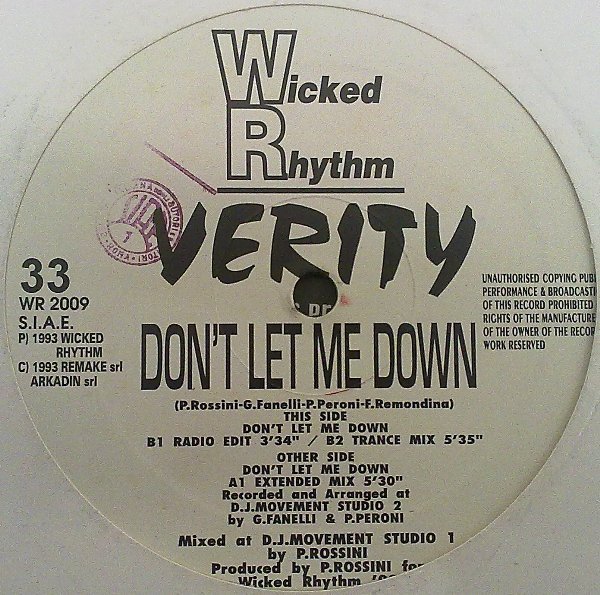 Verity - Don't Let Me Down (Extended Mix)