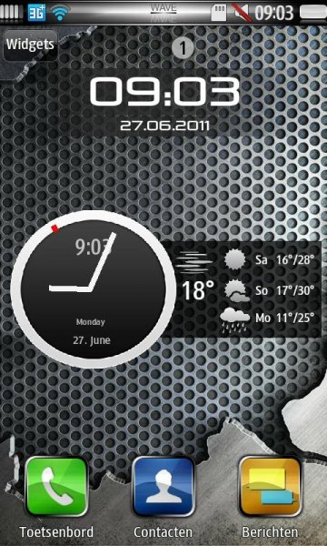Iphone s Analog Forecast clock2