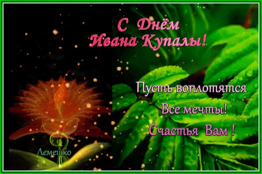 Анимированная открытка с днём ивана