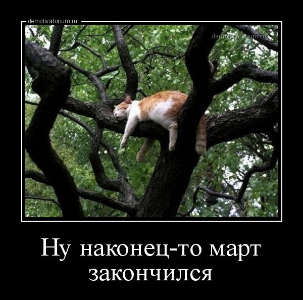 Наконец то март закончился